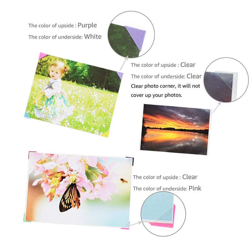 VIPbuy 2244 Count (22 Colors Assorted) Photo Mounting Corner Stickers Self Adhesive for Scrapbook Photo Albums DIY Craft, 22 Sheets - Image 4